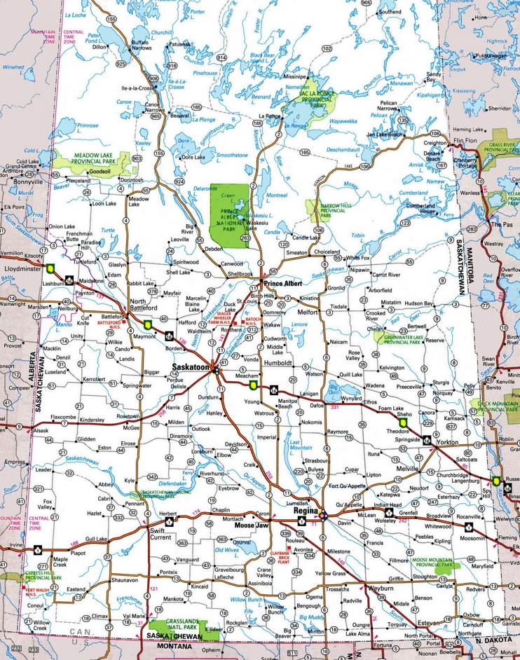 Saskatchewan highway map