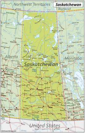 Saskatchewan road map