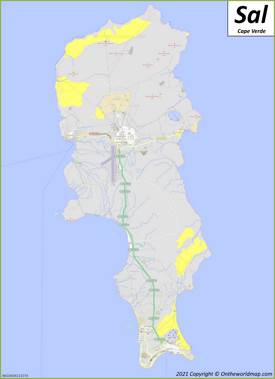 Map of Sal Island