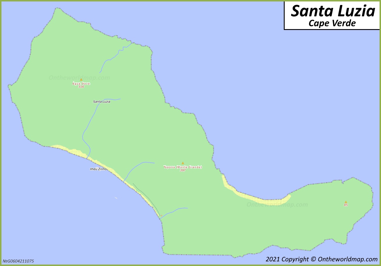 Map of Santa Luzia Island