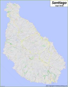 Map of Santiago Island