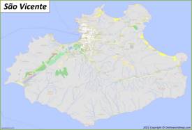 Map of São Vicente Island