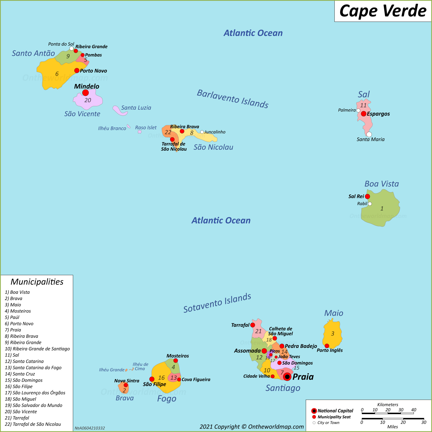 Map Of Cape Verde 