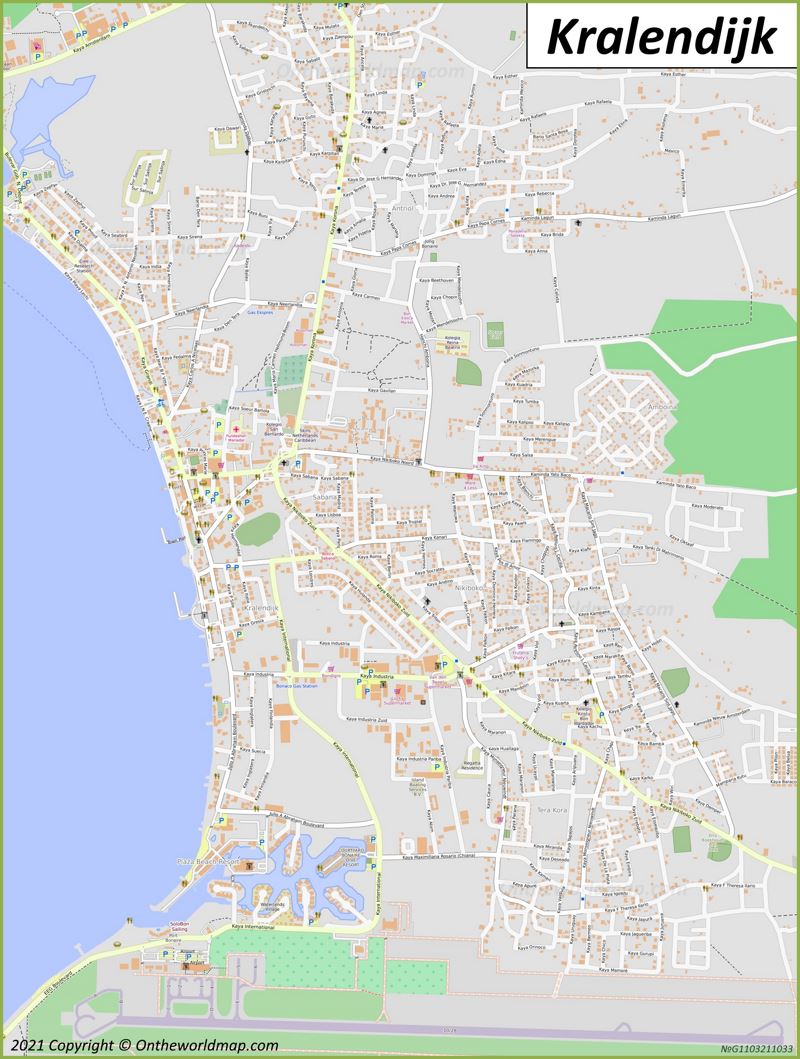 Kralendijk Map | Bonaire, Caribbean Netherlands | Maps of Kralendijk