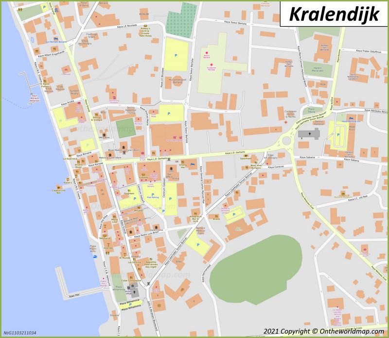 Kralendijk Map | Bonaire, Caribbean Netherlands | Maps of Kralendijk