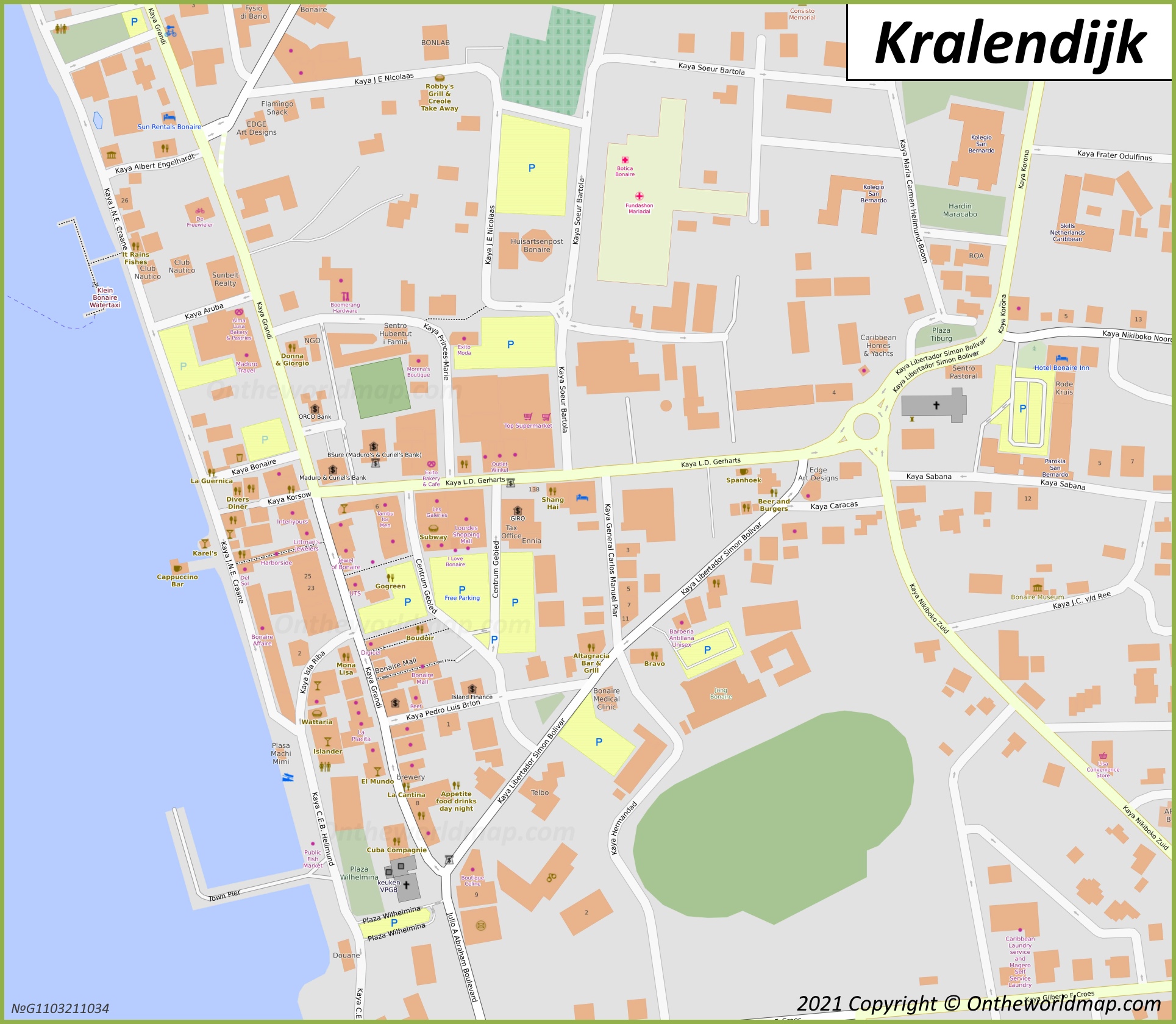 Kralendijk City Center Map