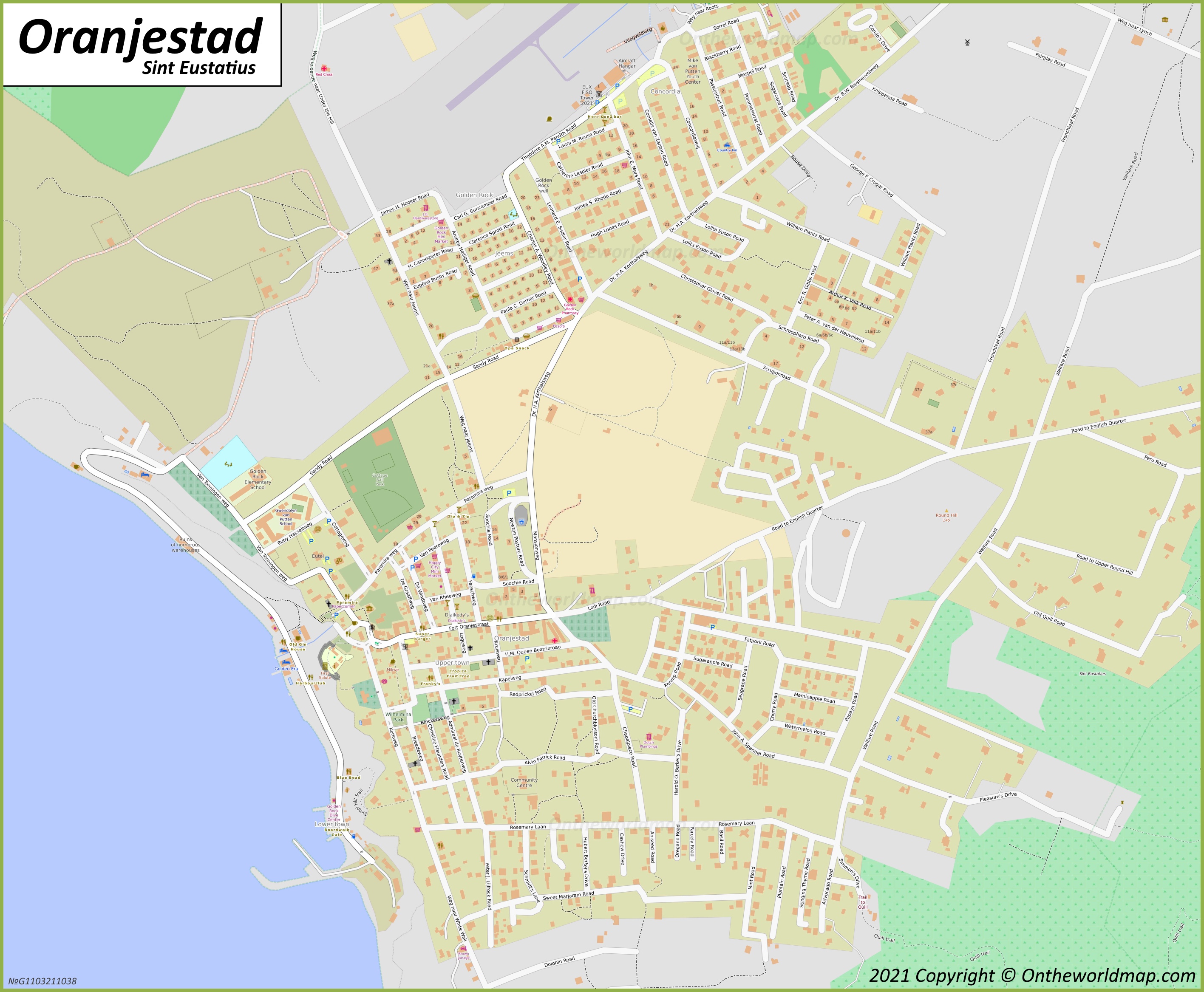 Map of Oranjestad