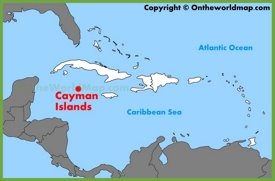 Cayman Islands location on the Caribbean map