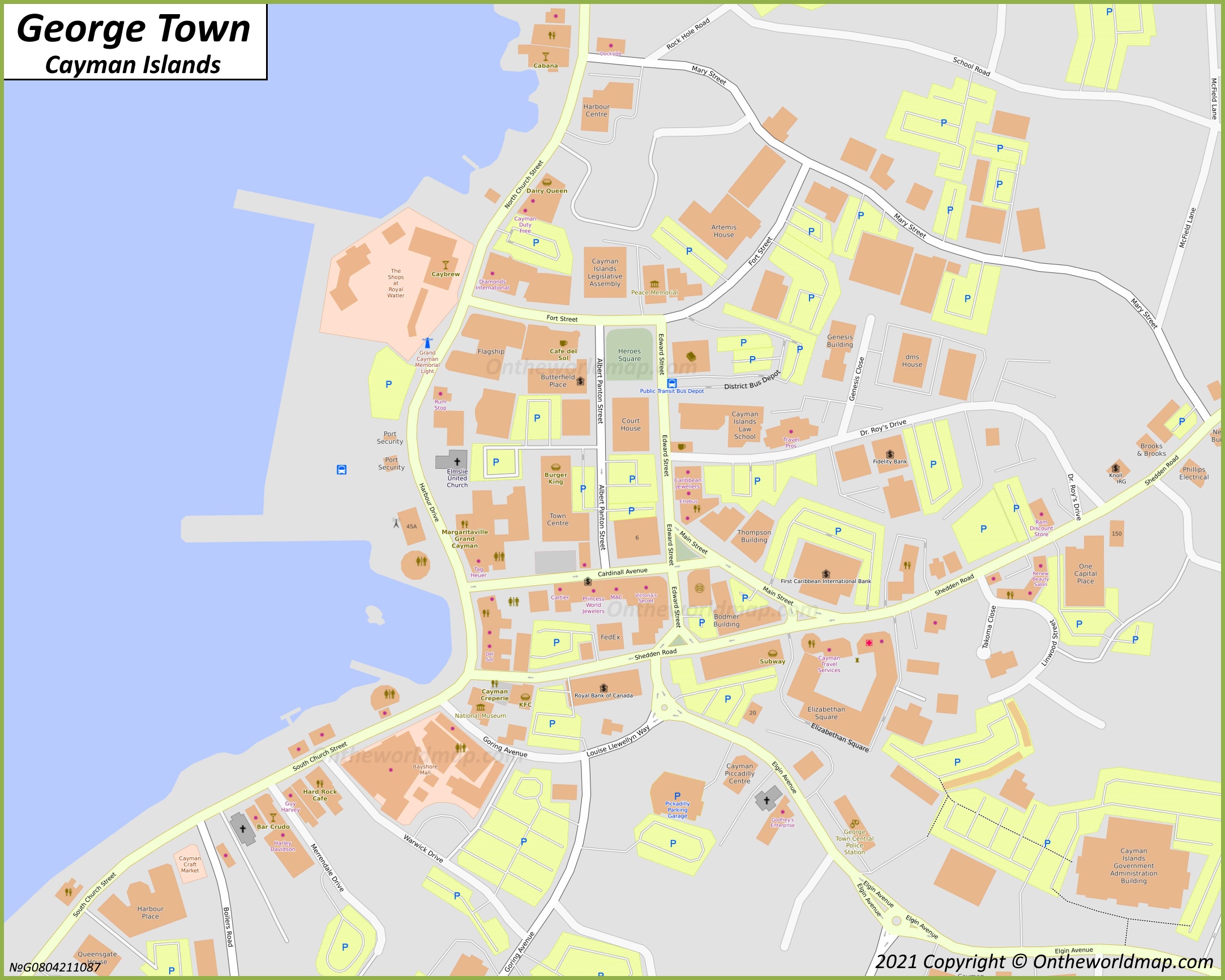 George Town Map Cayman Islands Detailed Maps Of George Town Hot Sex Picture 