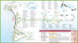 Large detailed Cayman Islands hotel map