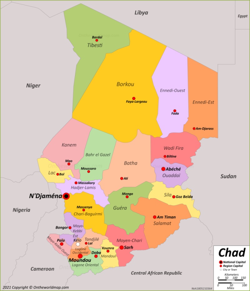 Chad Maps | Detailed Maps of Republic of Chad