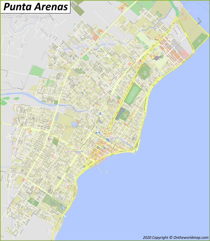 Detailed Map of Punta Arenas
