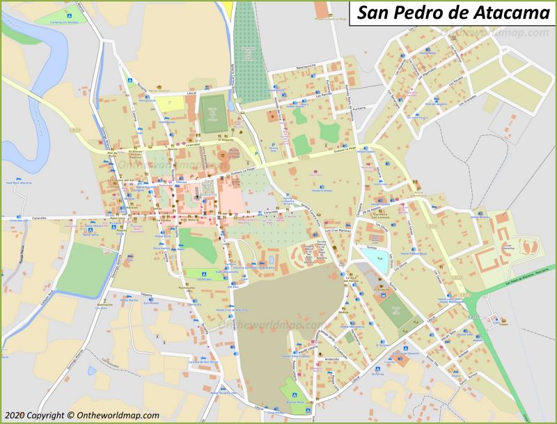 Detailed Map of San Pedro de Atacama
