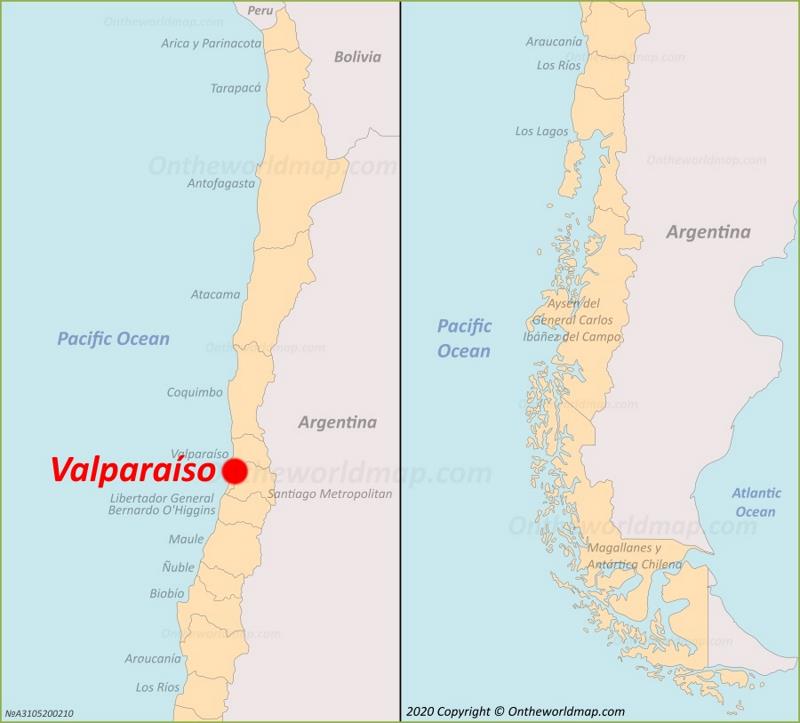 Valparaíso location on the Chile map