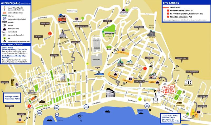 Valparaíso Tourist Map