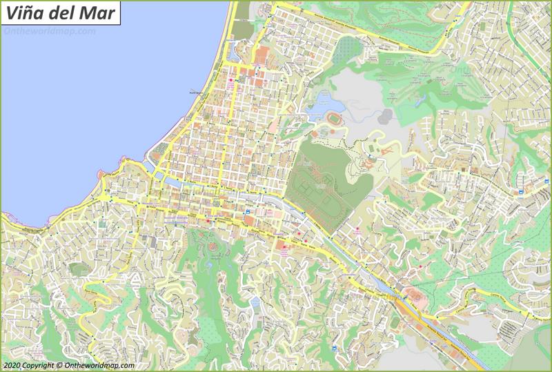 Detailed Map of Viña del Mar