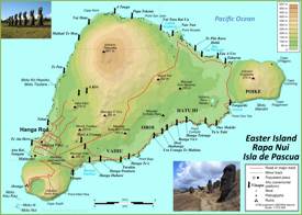 Isla de Pascua - Mapa Turistico