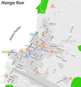 Hanga Roa - Mapa Turistico