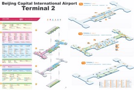 Beijing Capital International Airport terminal 2 map