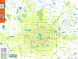 Large detailed map of Beijing