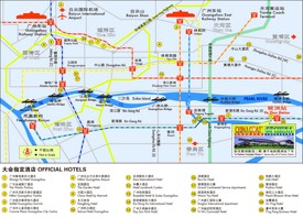 Guangzhou hotel map