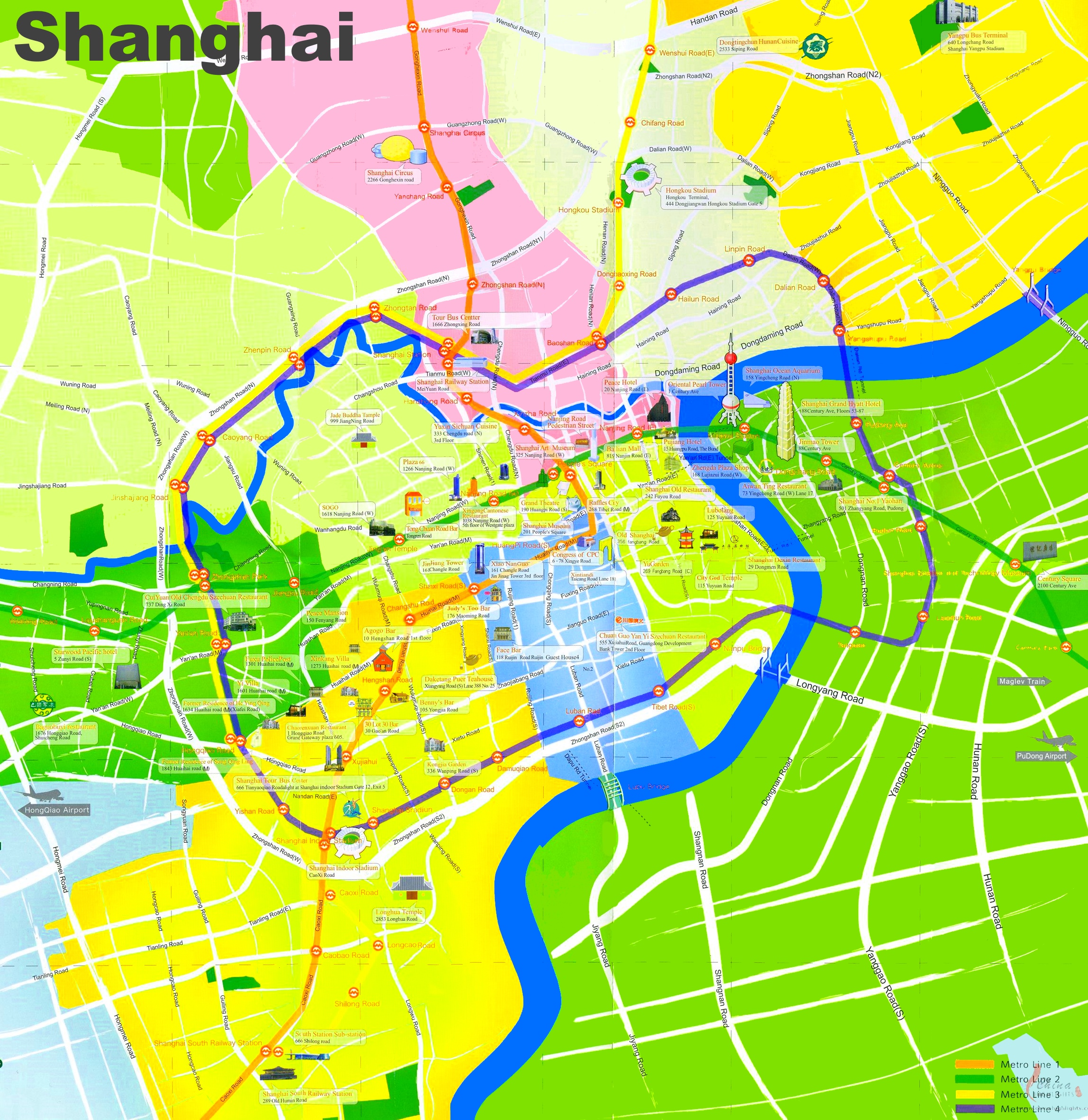 Mapa Shanghai