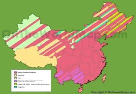 Map of religions in China