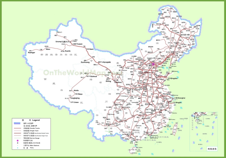 Railway map of China