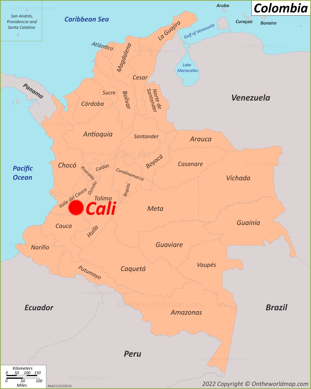 Cali Location Map