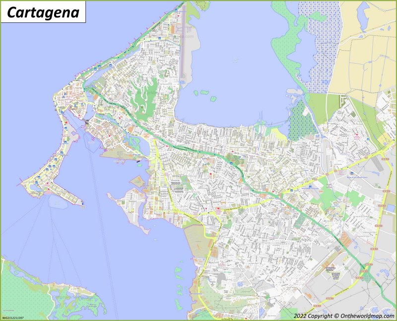 Cartagena Map | Colombia | Detailed Maps of Cartagena