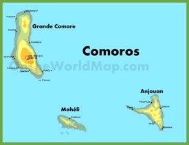 Comoros physical map