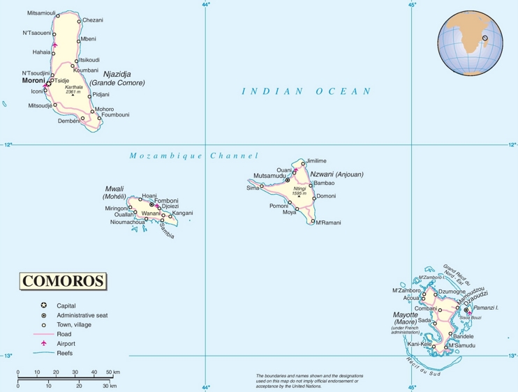 Comoros road map