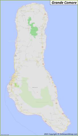 Map of Grande Comore Island