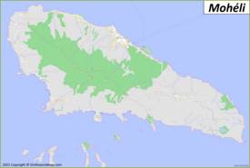 Map of Mohéli Island