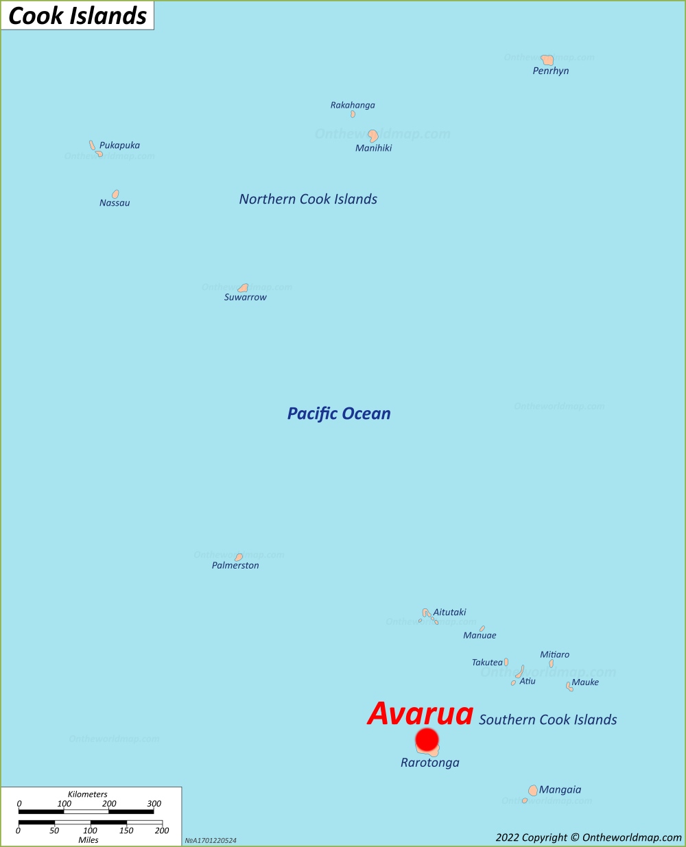 Avarua Location Map
