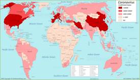 World Coronavirus Map 3 April 2020
