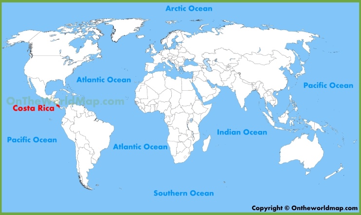Costa Rica location on the World Map