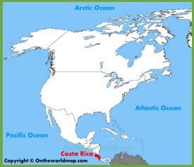 Costa Rica location on the North America map