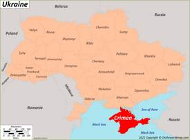 Crimea Location On The Ukraine Map