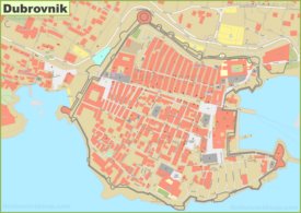 Dubrovnik old town map