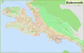 Large detailed map of Dubrovnik