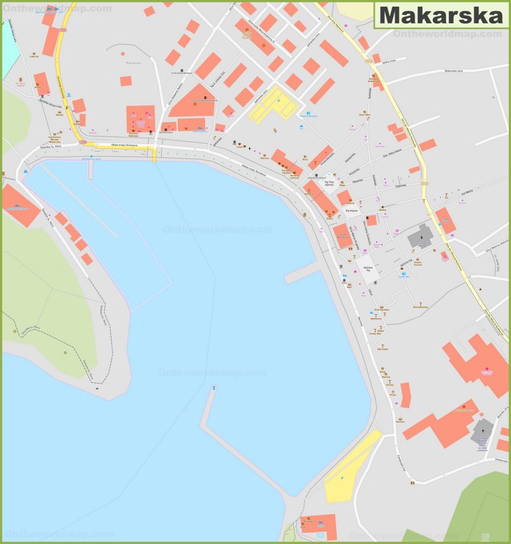 Makarska old town map