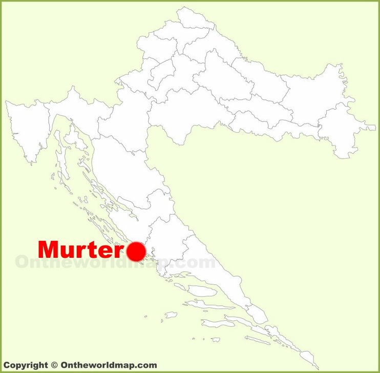 Murter location on the Croatia map