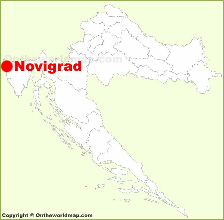 Novigrad location on the Croatia map