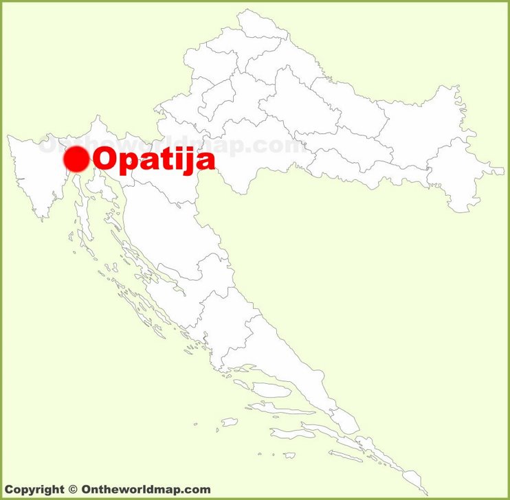 Opatija location on the Croatia map