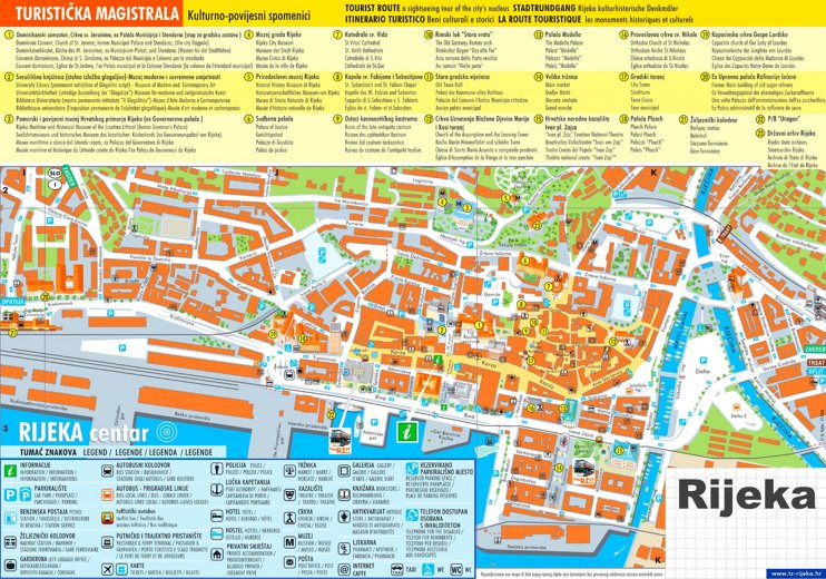 Rijeka tourist map