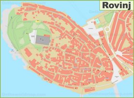Rovinj old town map