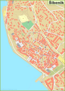 Šibenik old town map