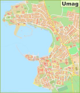 Large detailed map of Umag