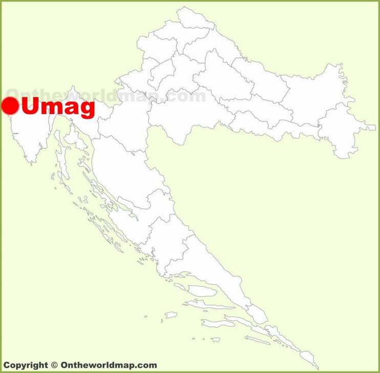 Umag location on the Croatia map